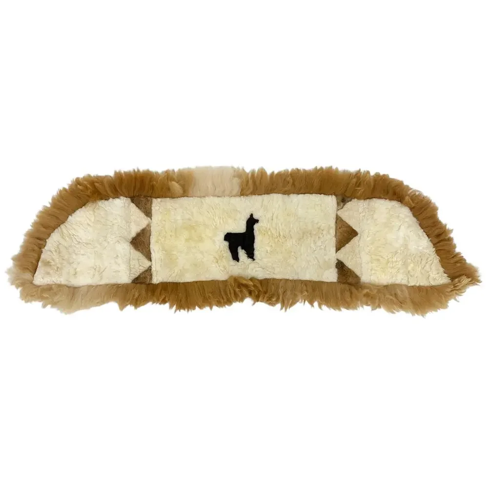 Vintage Llama Fur Handcrafted Patchwork Wall Hanging Art Decor